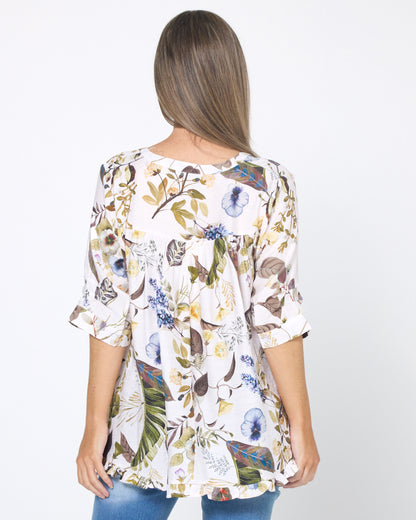 Charlotte Blouse - Sage Woodland