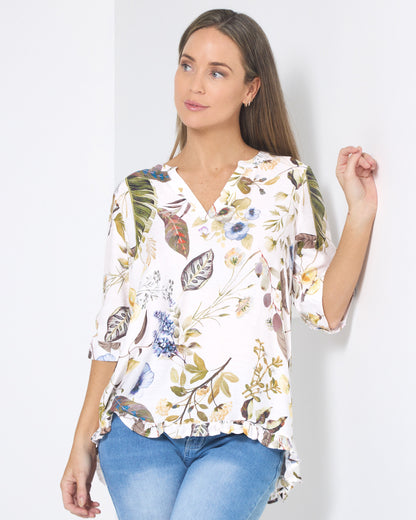 Charlotte Blouse - Sage Woodland
