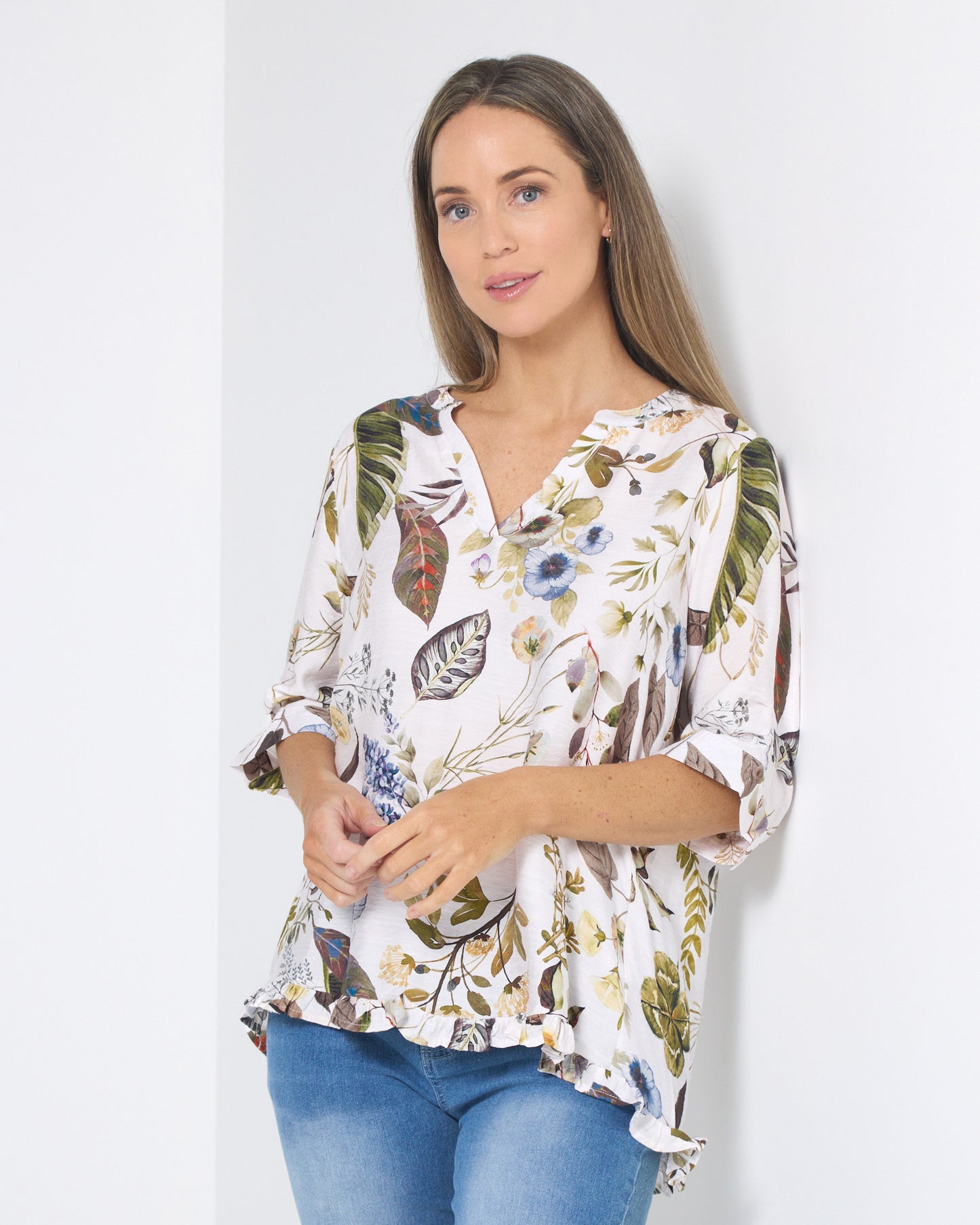 Charlotte Blouse - Sage Woodland