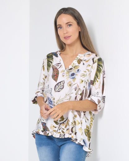 Charlotte Blouse - Sage Woodland