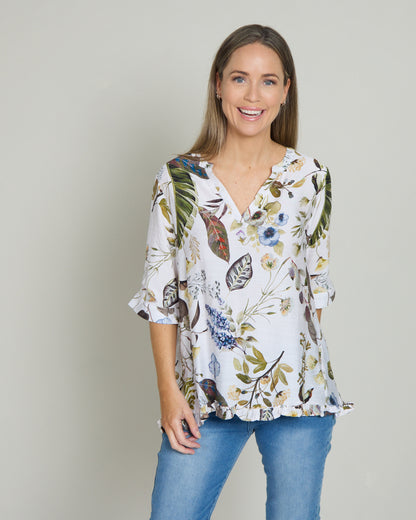 Charlotte Blouse - Sage Woodland