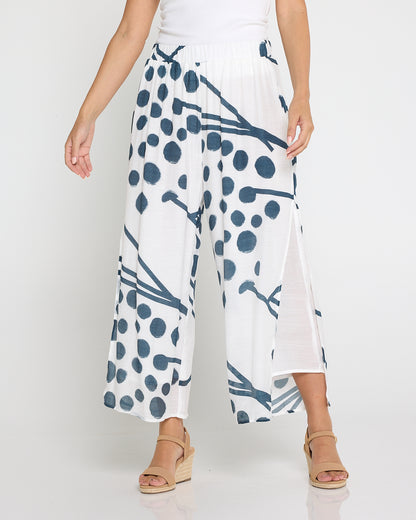 Silver Drift Pant – White/Deep Teal