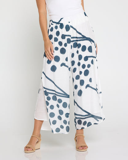 Silver Drift Pant – White/Deep Teal