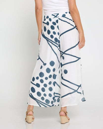 Silver Drift Pant – White/Deep Teal