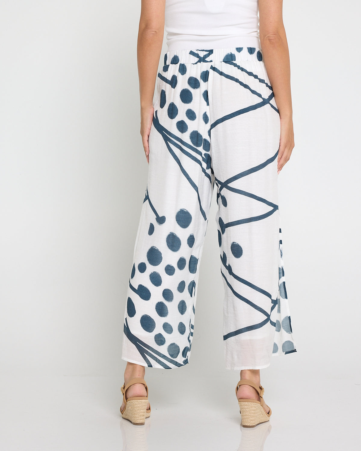 Silver Drift Pant – White/Deep Teal