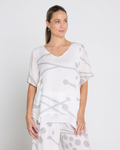 Silver Drift Top – Mist Grey
