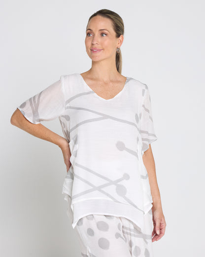 Silver Drift Top – Mist Grey