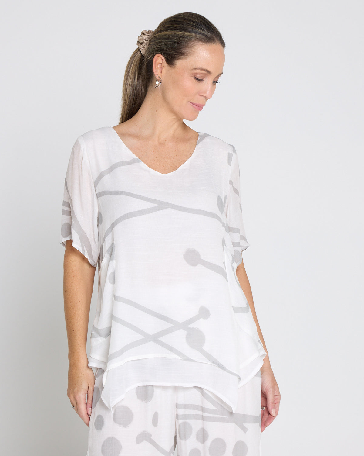 Silver Drift Top – Mist Grey