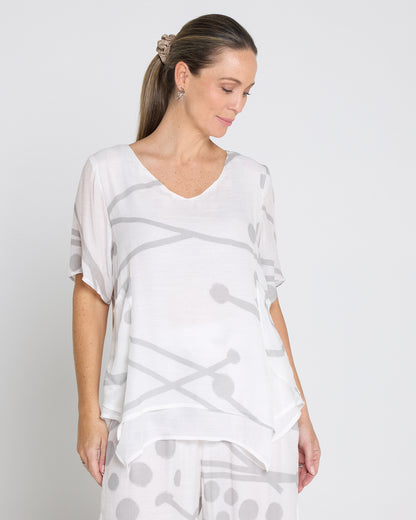 Silver Drift Top – Mist Grey