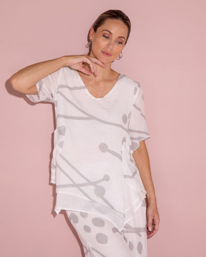 Silver Drift Top – Mist Grey