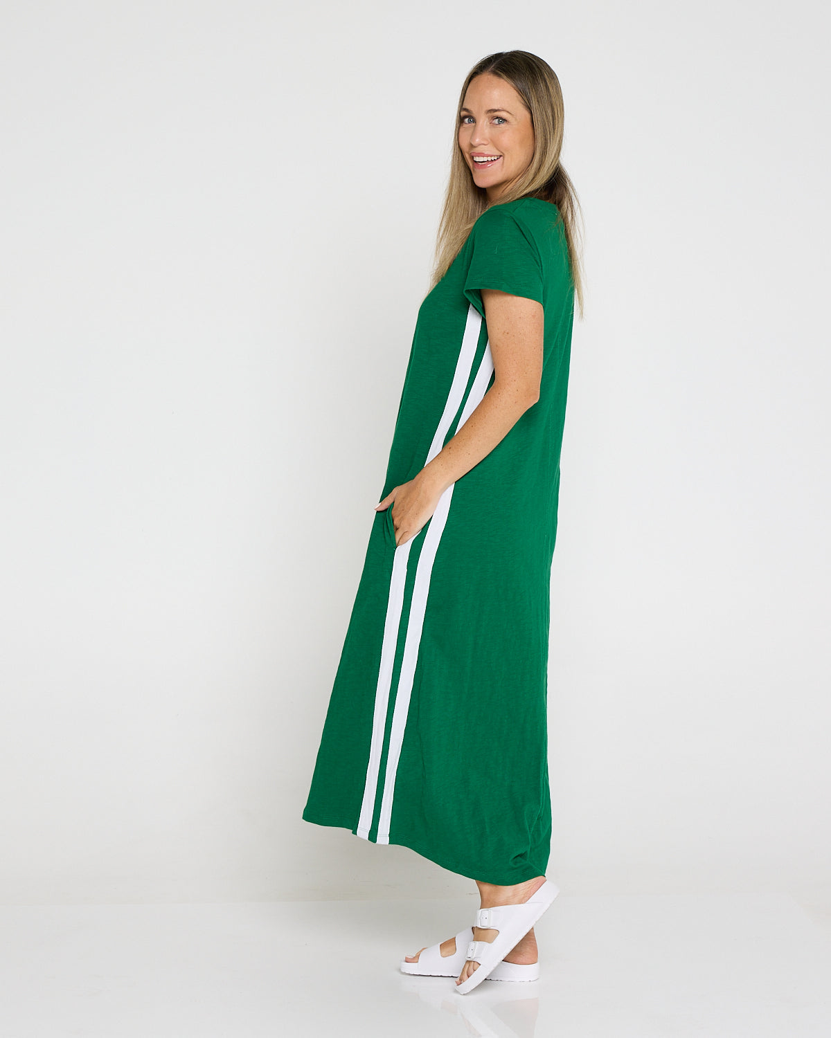 Recovery Cotton Tee Dress - Green
