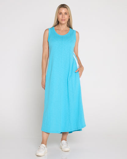 Recovery Tank Dress - Aqua Sky