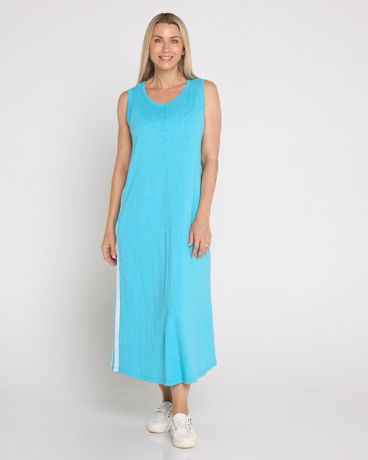 Recovery Sleeveless Cotton Dress Sky