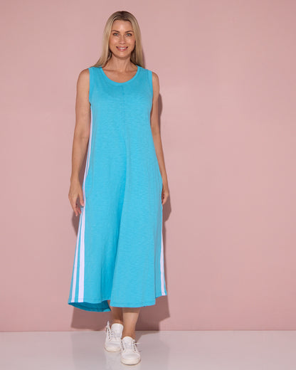 Recovery Tank Dress - Aqua Sky
