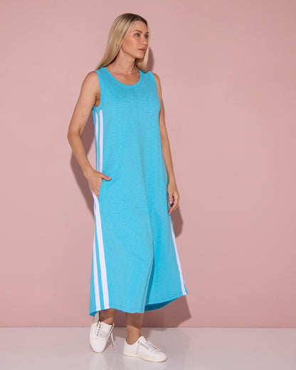 Recovery Tank Dress - Aqua Sky