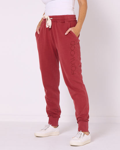 Simplified Track Pant - Rust