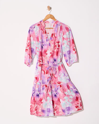 Winny Cotton Dress - Pastel Botanical