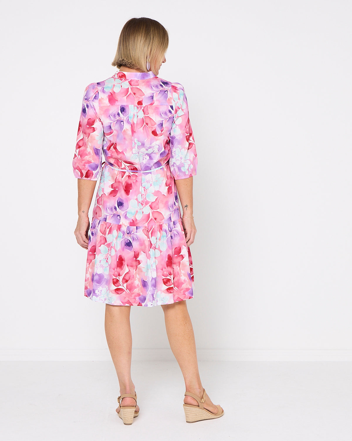 Winny Cotton Dress - Pastel Botanical