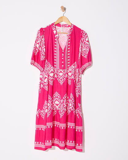 Francesca Dress - Hot Pink