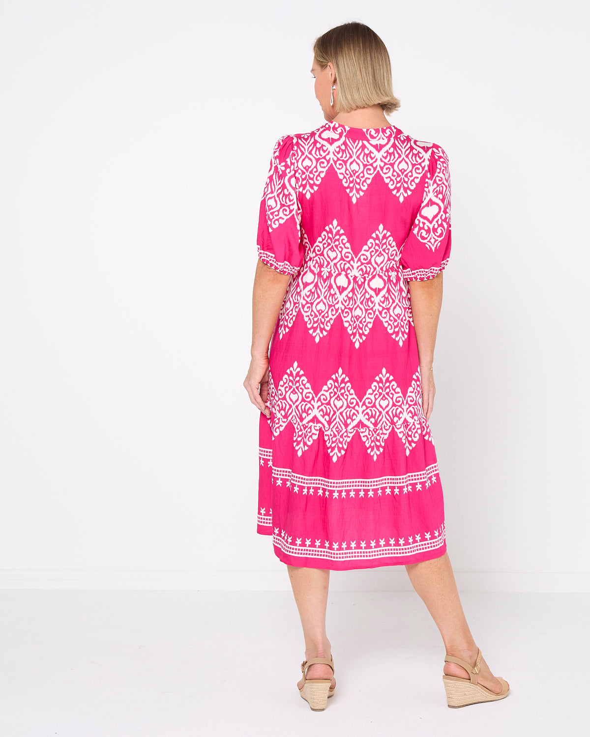 Francesca Hot Pink Printed Dress