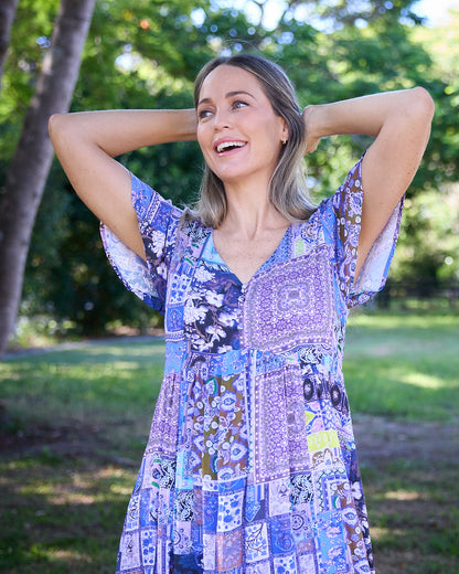 Brighton Dress - Lilac Lavender Patch