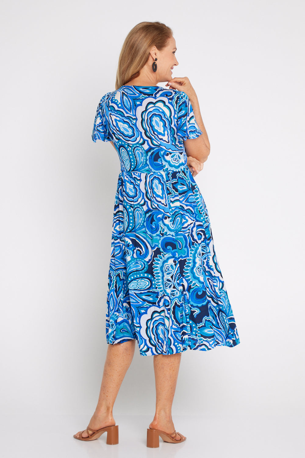 Brighton Dress - Ocean Paisley