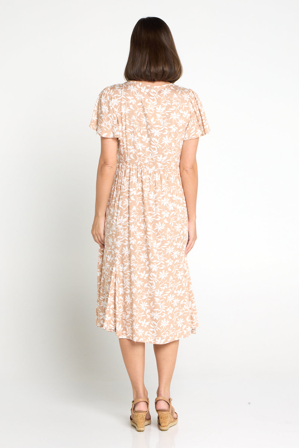 Brighton Dress - Mocha Floral