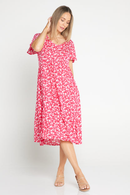 Brighton Dress - Pink Floral