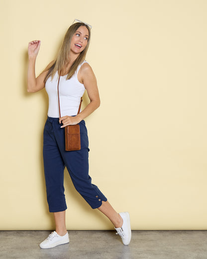 Phone Holder Purse - Brown