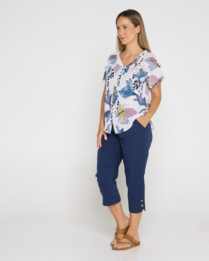 Danny Capri Pants - Navy