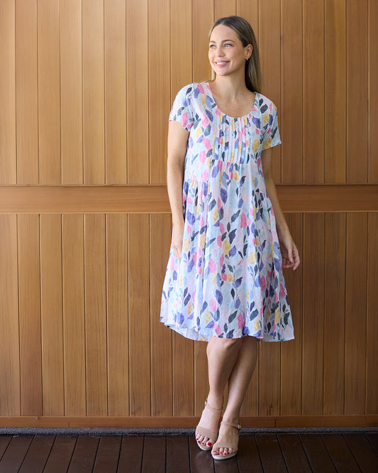 Emery Cotton Dress - Pastel Flora