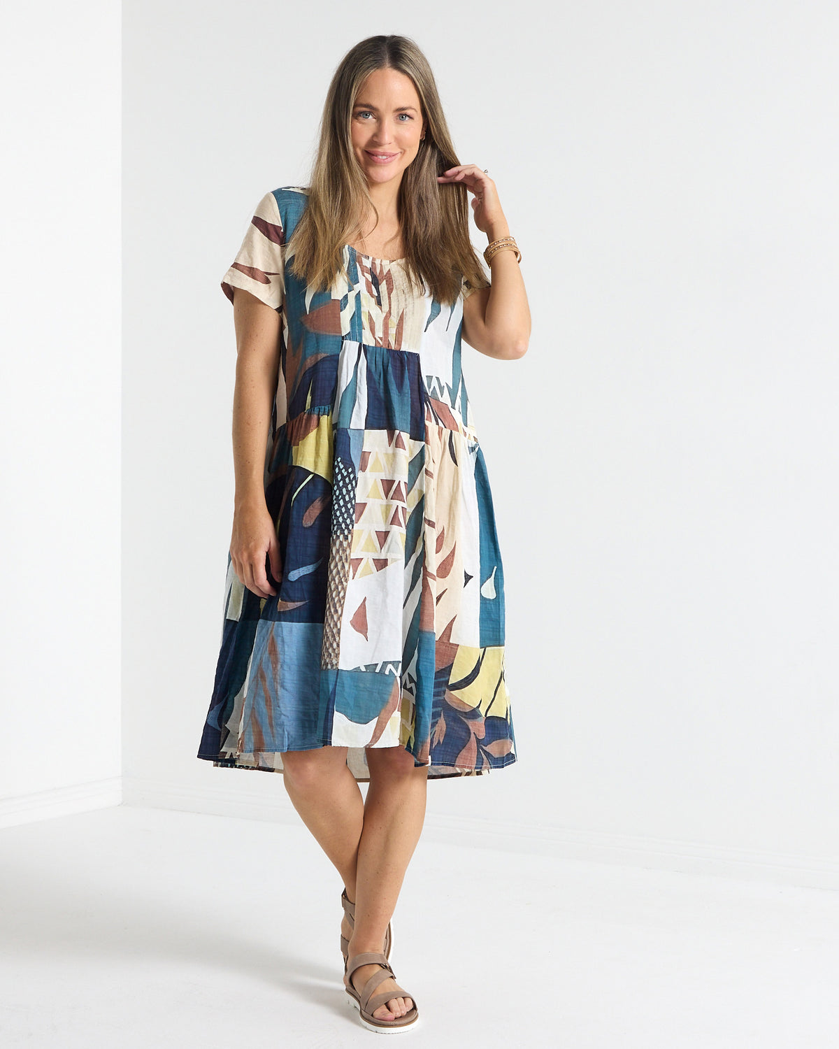 Emery Dress - Blue Sand
