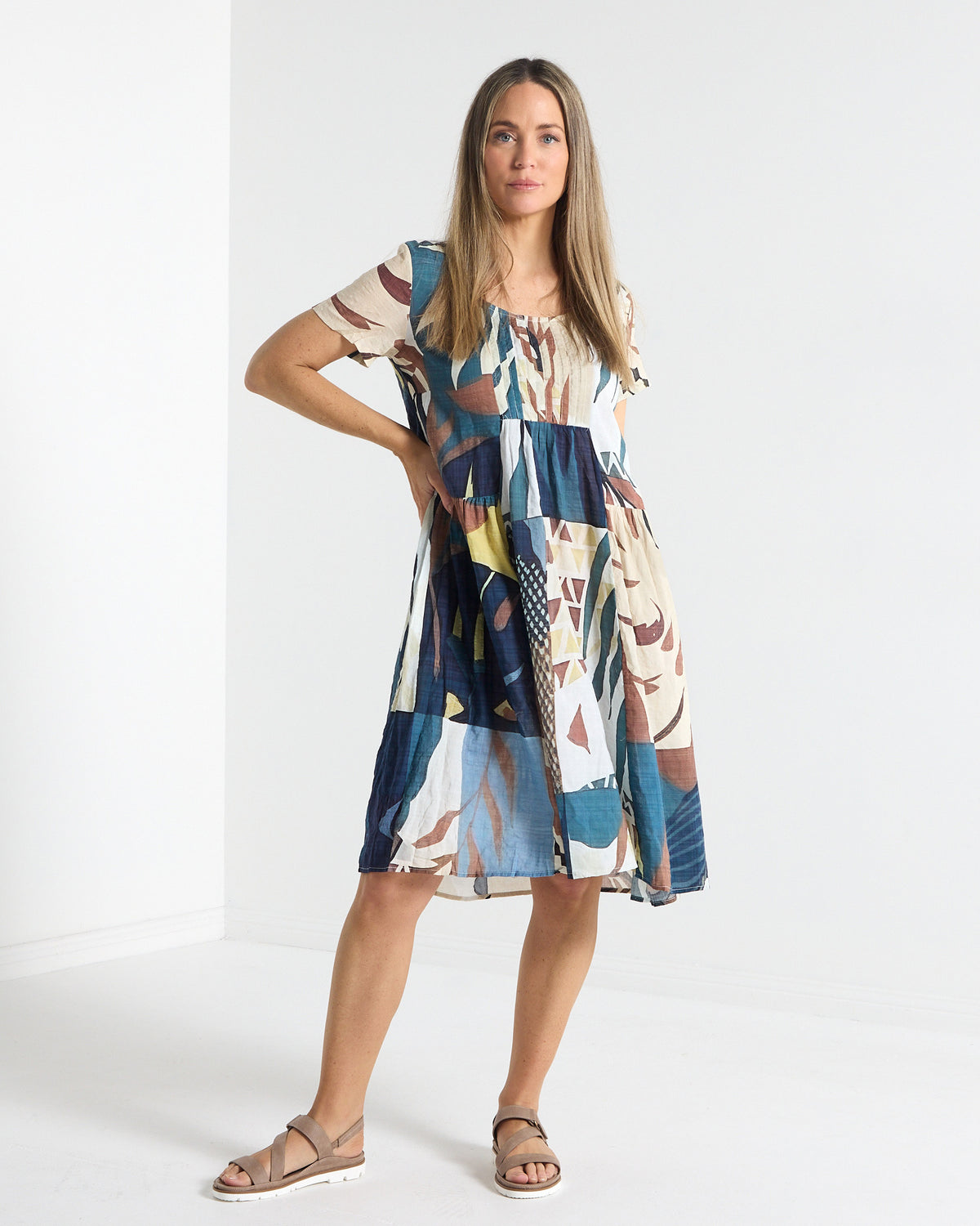 Emery Dress - Blue Sand