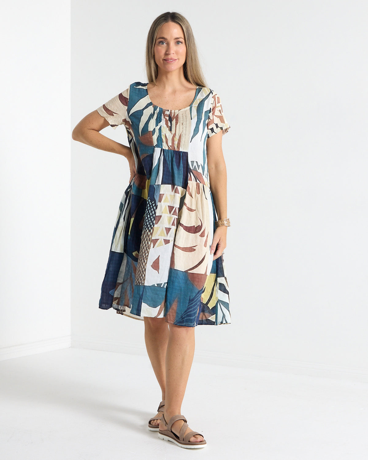 Emery Dress - Blue Sand