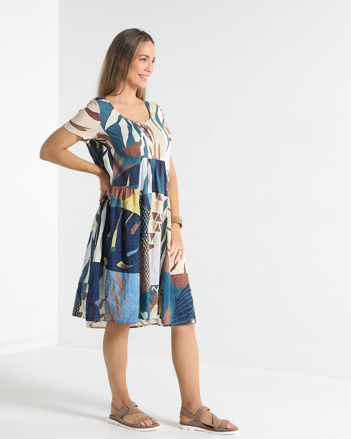 Emery Dress - Blue Sand