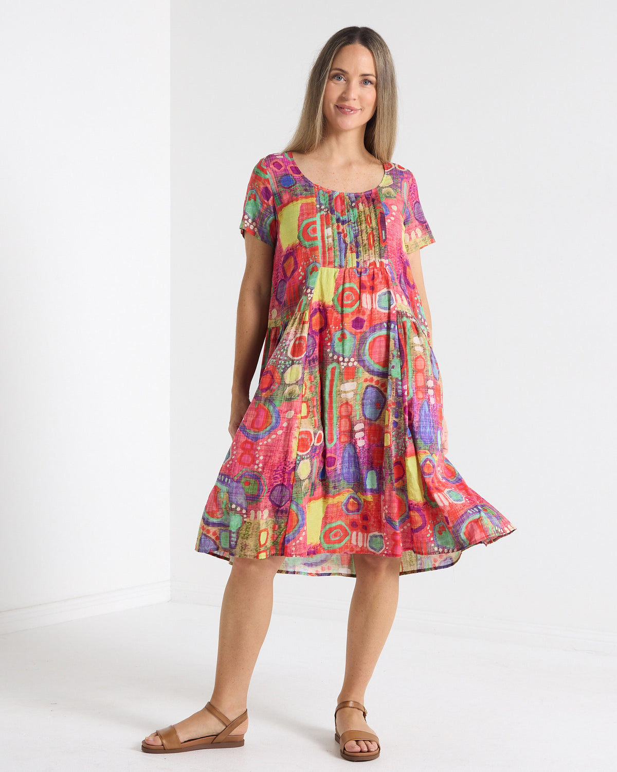 Emery Dress - Coral Carnival