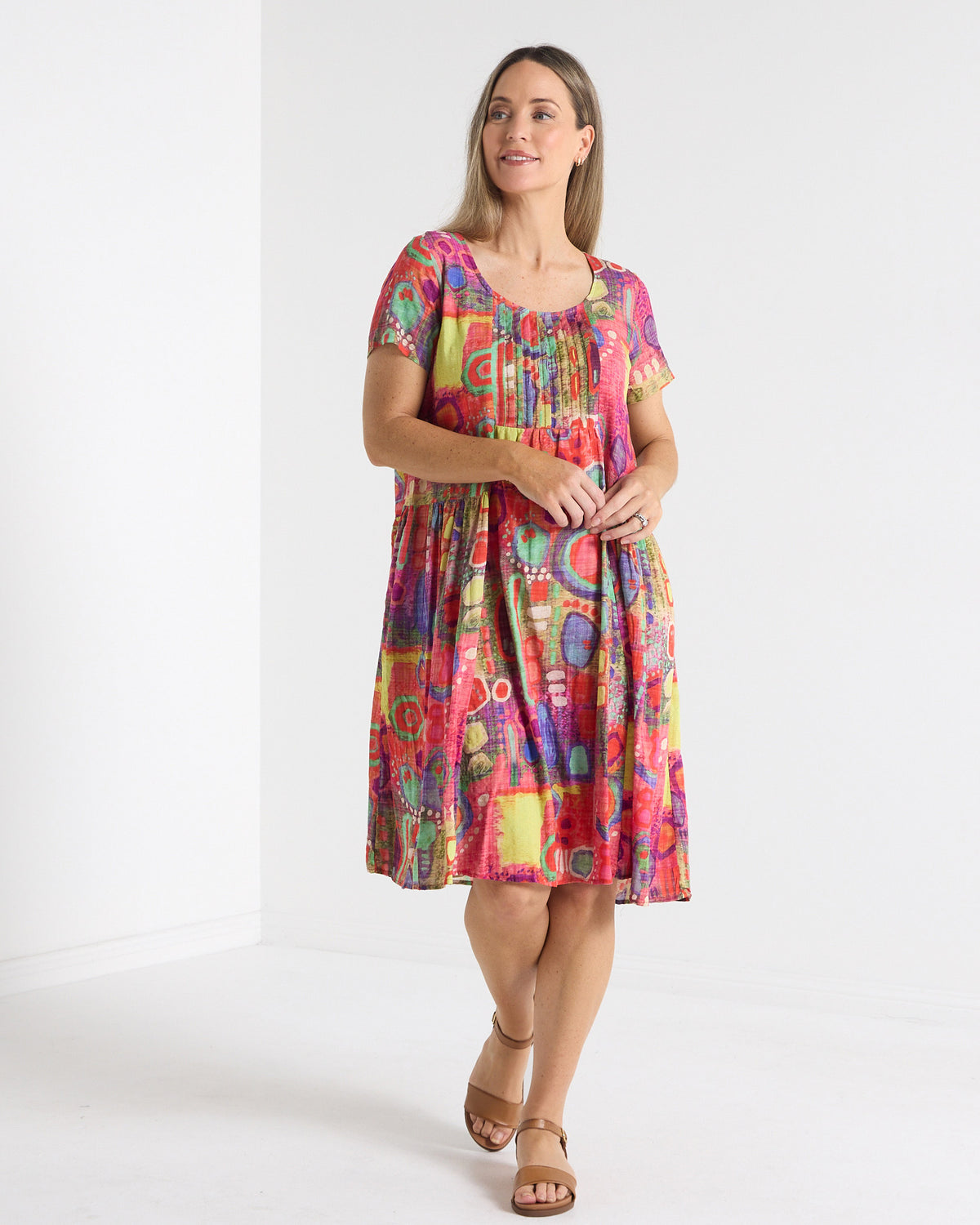 Emery Dress - Coral Carnival