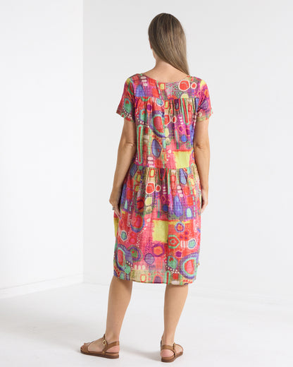 Emery Dress - Coral Carnival