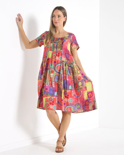 Emery Dress - Coral Carnival