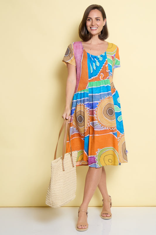 Emery Dress - Sunburst Mosaic