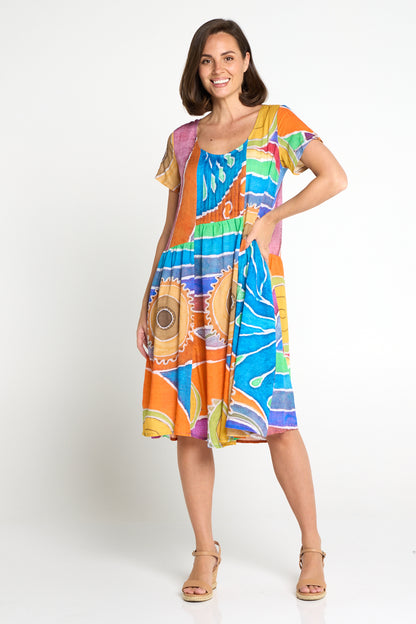 Emery Dress - Sunburst Mosaic