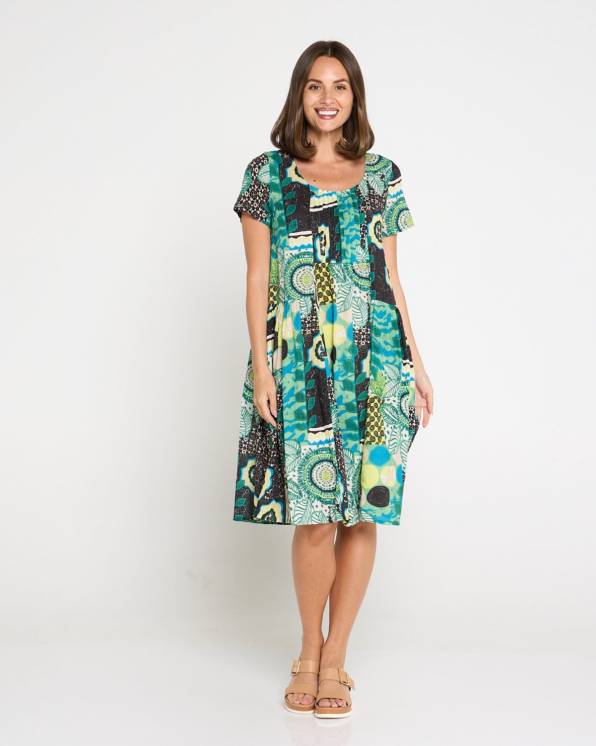Emery Cotton Dress - Peacock Impressions