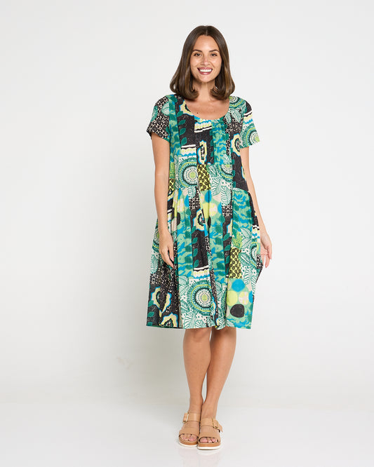 Emery Cotton Dress - Peacock Impressions