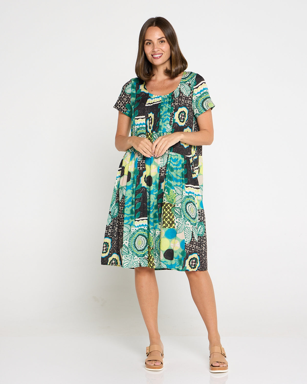 Emery Cotton Dress - Peacock Impressions