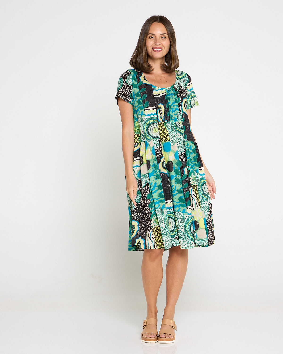 Emery Cotton Dress - Peacock Impressions