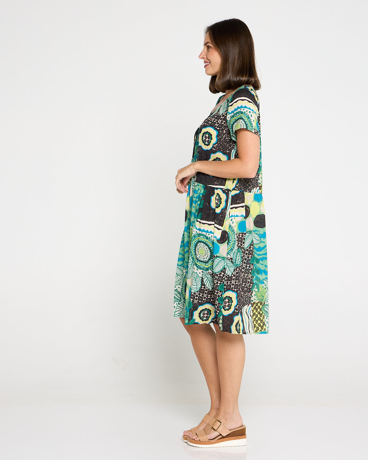 Emery Cotton Dress - Peacock Impressions