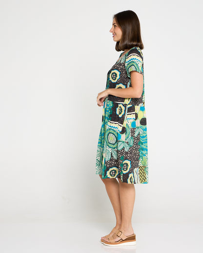 Emery Cotton Dress - Peacock Impressions