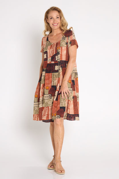 Emery Cotton Dress - Midcentury Mosaic