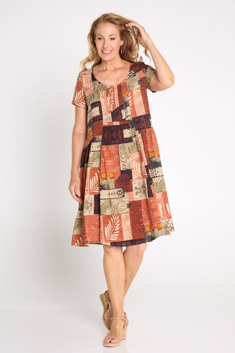 Emery Cotton Dress - Midcentury Mosaic