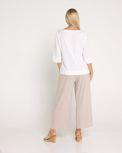Aiko Linen Pants - Taupe